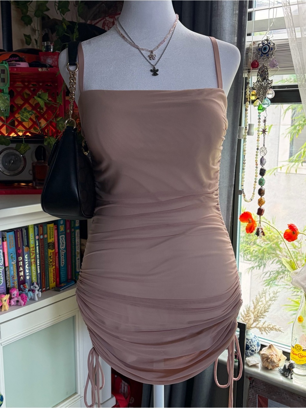 Xtraordinary Nude Pink Mini Dress